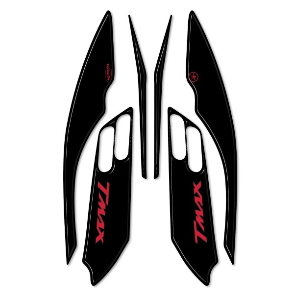 KIT ADHESIVOS Boomerang en RESINA 3D TMAX CARBON para YAMAHA T max 500 2001-2007