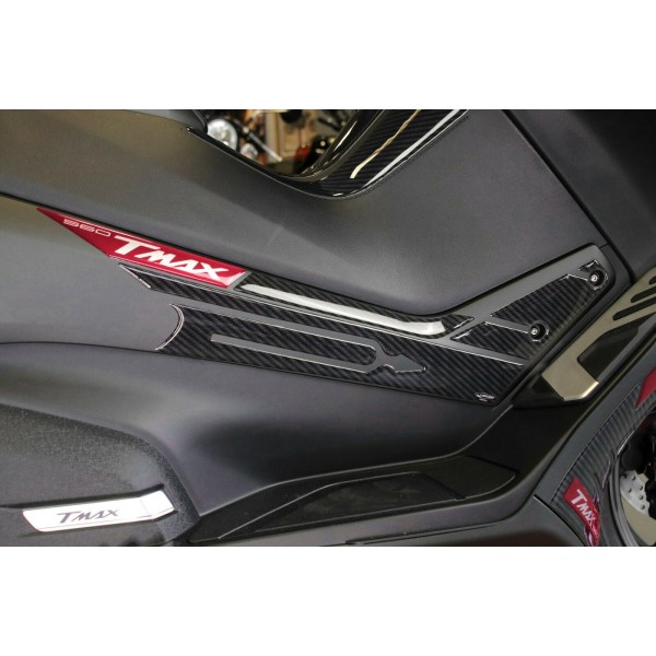 Set of 3D GEL ADHESIVES compatible YAMAHA Tmax 560 2020-2021 CARBON LOOK-RED ERGAL
