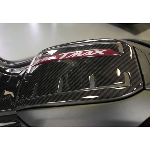Set of 3D GEL ADHESIVES compatible YAMAHA Tmax 560 2020-2021 CARBON LOOK-RED ERGAL
