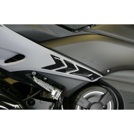 Satz 3D GEL ADHESIVES kompatibel YAMAHA Tmax 560 2020-2021 CARBON LOOK-RED ERGAL