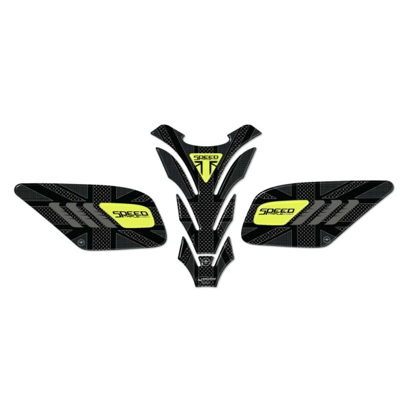 Triumph Speed Triple 2016-2021 compatible moto 3D gel réservoir autocollant kit