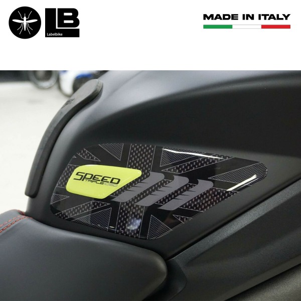 Triumph Speed Triple 2016-2021 compatible moto 3D gel réservoir autocollant kit