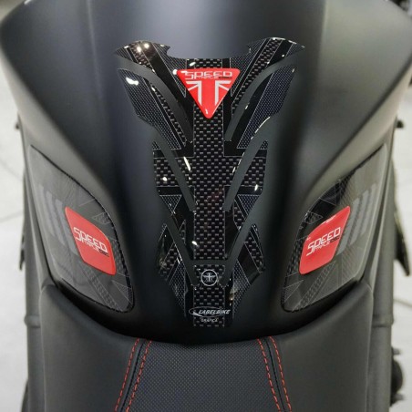 Triumph Speed Triple 2016-2021 compatible moto 3D gel réservoir autocollant kit