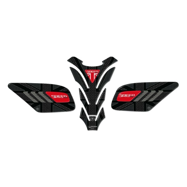 Triumph Speed Triple 2016-2021 kompatibel Motorrad 3D Gel Tank Aufkleber Kit