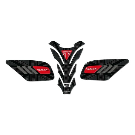 Triumph Speed Triple 2016-2021 compatible moto 3D gel réservoir autocollant kit
