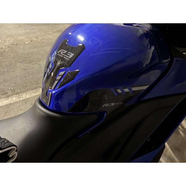 Kit de pegatinas de gel 3D protectores de depósito de moto compatibles Yamaha YZF R3 2019-2025