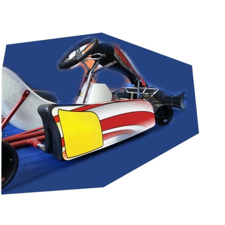 Kit Pegatinas Cristal para FP7 Carenados GoKart 100-120-150 Rojo-Blanco