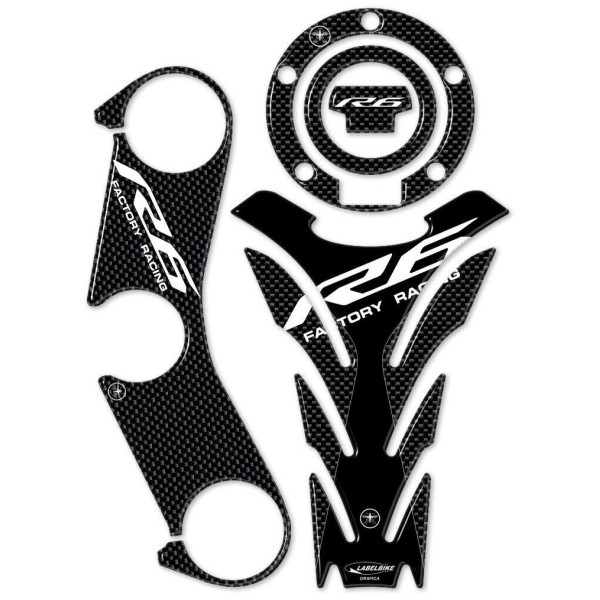 3D CARBON LOOK COMPATIBLE GEL ADHESIVE KIT για YAMAHA YZF R6 2017-2020 MOTORCYCLE