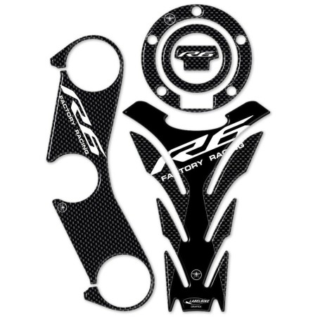 3D CARBON LOOK COMPATIBLE GEL ADHESIVE KIT for YAMAHA YZF R6 2017-2020 MOTORCYCLE