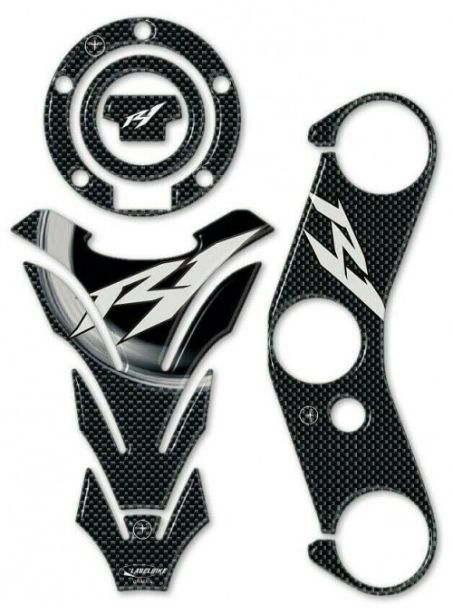 KIT ADESIVI in gel 3D CARBON LOOK per MOTO compatibili YAMAHA YZF R1 2004 - 2006 