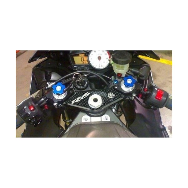 Kit d'autocollants 3D en gel pour motos YAMAHA YZF R6 2003 - 2004 carbon look