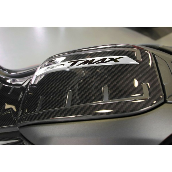 KIT ADHESIVO 3D GEL compatible YAMAHA Tmax 560 2020-2021 CARBONO LOOK-ARGENTO