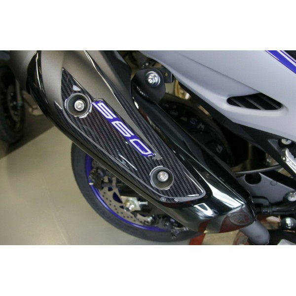 KIT ADHESIVO 3D GEL compatible YAMAHA Tmax 560 2020-21 carbono look-azul metal