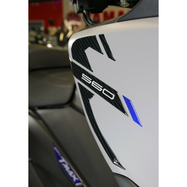 3D GEL ADHESIVE KIT compatible YAMAHA Tmax 560 2020-21 carbon look-blue metal