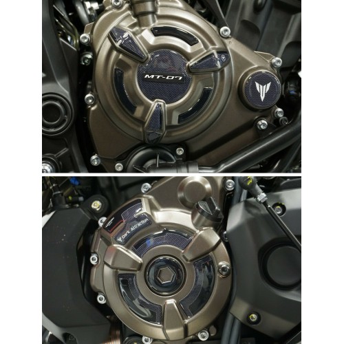 Kit d'autocollants 3D en gel protecteurs latéraux de carter de moto compatibles Yamaha MT-07