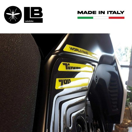 Kit Pegatinas Gel 3D Protectores Laterales Bicicleta Compatible con Yamaha Tenere 700