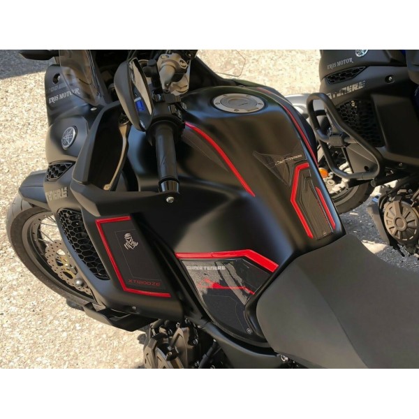 KIT 3D MOTO PROTECTIVE GEL ADHESIVES συμβατό YAMAHA SUPER TENERE κόκκινο