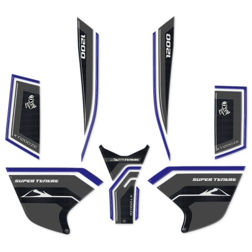                             KIT 3D ΡΕΖΙΝΗ ΑΛΛΗΛΕΓΓΥΗΤΙΚΕΣ ΠΡΟΣΤΑΣΙΕΣ ΓΙΑ MOTORCYCLE συμβατό YAMAHA SUPER TENERE μπλε
                          
