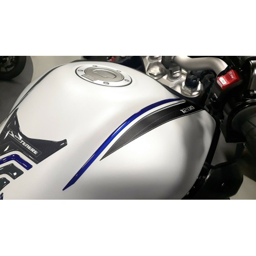 KIT PROTECTIONS ADHESIVES 3D RESINE POUR MOTOCYCLE compatible YAMAHA SUPER TENERE bleu 2