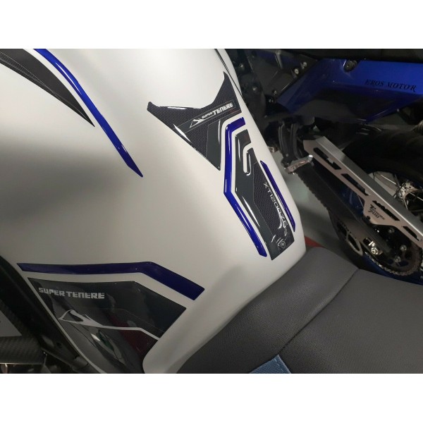 KIT 3D ΡΕΖΙΝΗ ΑΛΛΗΛΕΓΓΥΗΤΙΚΕΣ ΠΡΟΣΤΑΣΙΕΣ ΓΙΑ MOTORCYCLE συμβατό YAMAHA SUPER TENERE μπλε