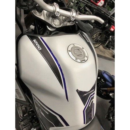 KIT 3D ΡΕΖΙΝΗ ΑΛΛΗΛΕΓΓΥΗΤΙΚΕΣ ΠΡΟΣΤΑΣΙΕΣ ΓΙΑ MOTORCYCLE συμβατό YAMAHA SUPER TENERE μπλε