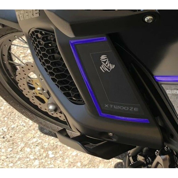 KIT 3D ΡΕΖΙΝΗ ΑΛΛΗΛΕΓΓΥΗΤΙΚΕΣ ΠΡΟΣΤΑΣΙΕΣ ΓΙΑ MOTORCYCLE συμβατό YAMAHA SUPER TENERE μπλε