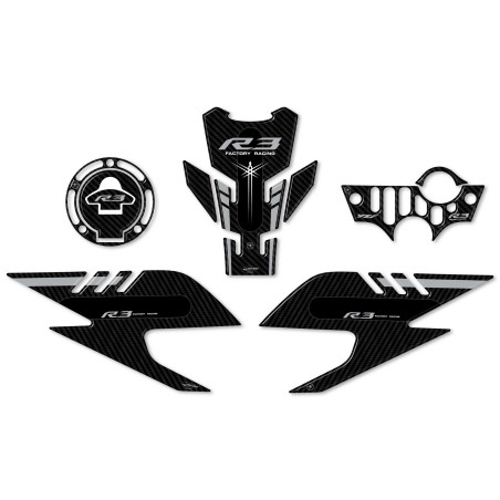 3D Harz Aufkleber Kit Protektoren für Motorrad kompatibel Yamaha YZF R3 2019-2025