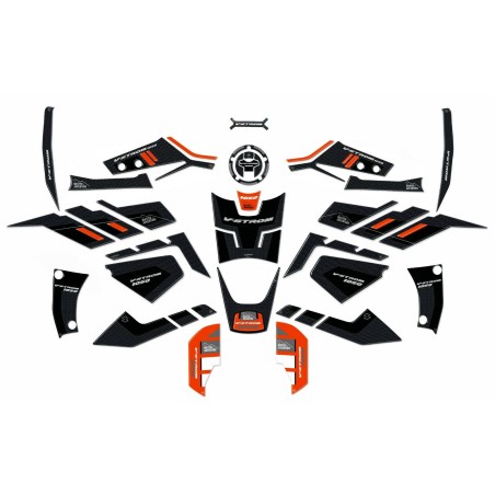 KIT complet d'autocollants 3d pour moto compatible SUZUKI V-STROM 1050 vstrom orange