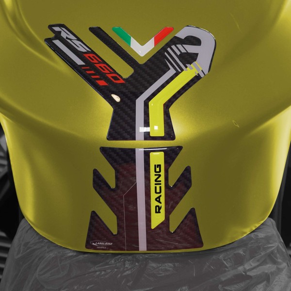 Complete 3D sticker kit for motorbikes compatible with Aprilia RS 660 yellow 2020-25