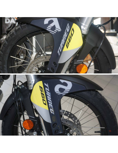 Kit complet d'autocollants 3D pour motos compatibles avec Aprilia Tuareg 660 jaune 2022