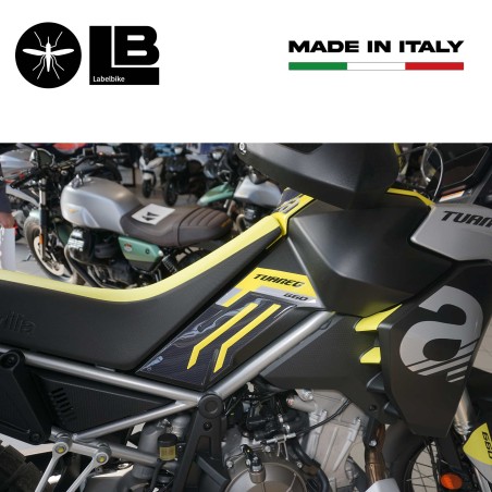 Kompletter 3D Aufklebersatz für Motorräder kompatibel mit Aprilia Tuareg 660 gelb 2022