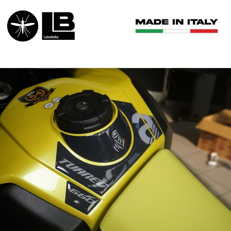 Kompletter 3D Aufklebersatz für Motorräder kompatibel mit Aprilia Tuareg 660 gelb 2022