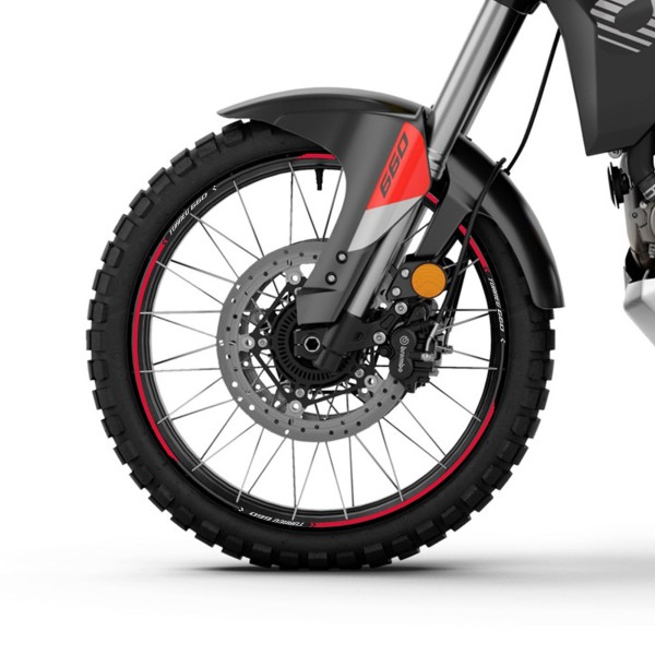 Kompletter 3D Aufklebersatz für Motorräder kompatibel mit Aprilia Tuareg 660 rot 2022