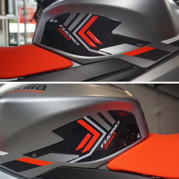 Kompletter 3D Aufklebersatz für Motorräder kompatibel mit Aprilia Tuono 660 rot 2021-23