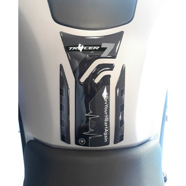 Kit de 3 pegatinas de gel de resina 3D para depósito de moto compatible Yamaha Tracer 7