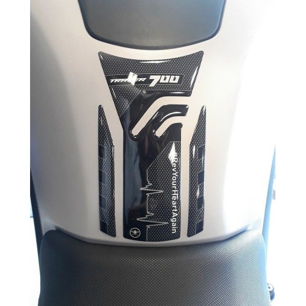 Kit von 3 3D Harz Gel Motorradtank Aufkleber kompatibel Yamaha Tracer 700