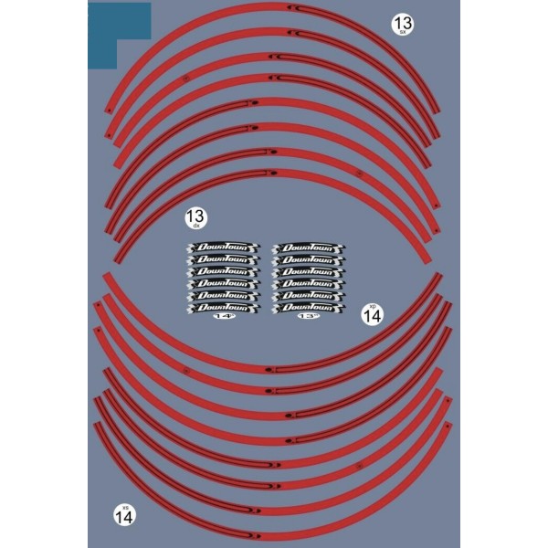 ADHESIVE RIMS KIT for KYMCO DOWNTOWN 300 - 350 compatible SCOOTER RIMS