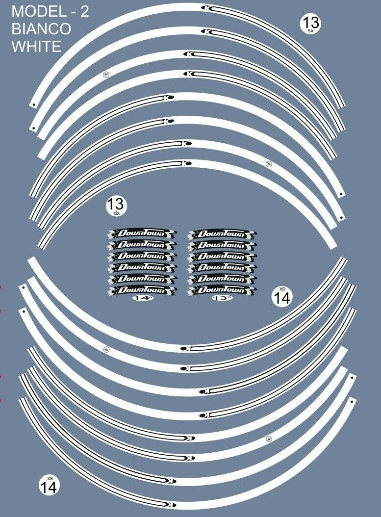 STRISCE ADESIVE CERCHI Compatibili X Scooter YAMAHA TMAX 2001-2007 - Foto 5