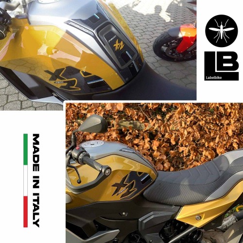                             KIT F900 XR - 3 αυτοκόλλητα 3D τζελ αυτοκόλλητα μοτοσικλέτας προστατευτικά ρεζερβουάρ συμβατά με BMW F900XR
                          