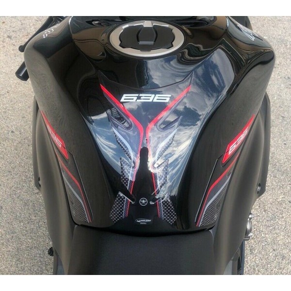 Kit gel 3D protectores depósito moto compatible Kawasaki ZX-6R ninja 636-rojo