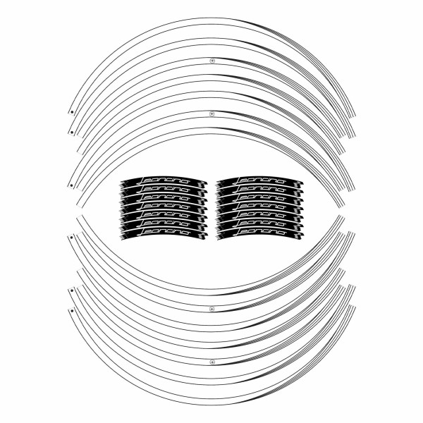 Kit bandes adhésives pour jantes 17" moto compatible avec Benelli Leoncino 500 et 800