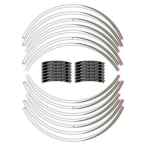 Kit bandes adhésives pour jantes 17" moto compatible avec Benelli Leoncino 500 et 800