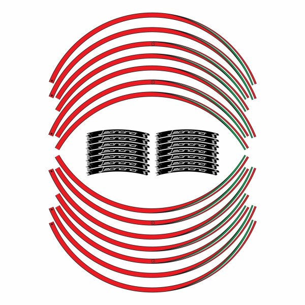 Kit bandes adhésives pour jantes 17" moto compatible avec Benelli Leoncino 500 et 800