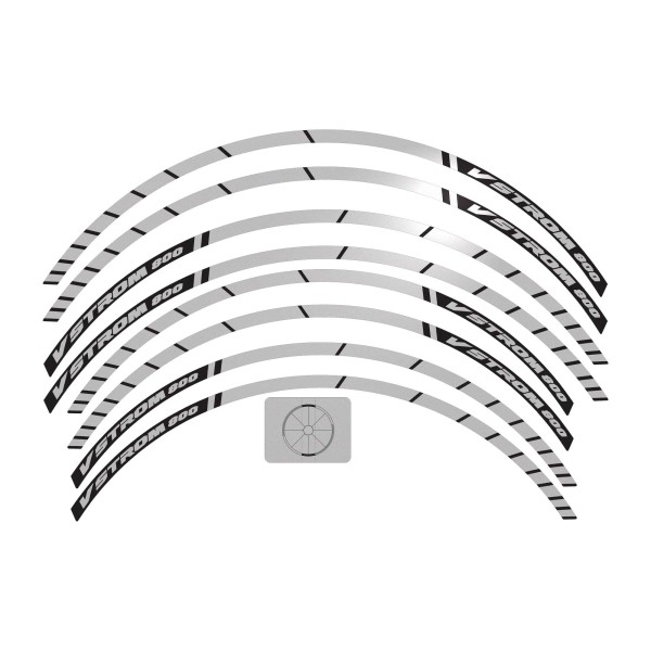 Kit bandes adhésives pour jantes 19-17 moto compatible avec Suzuki V-Strom 800SE