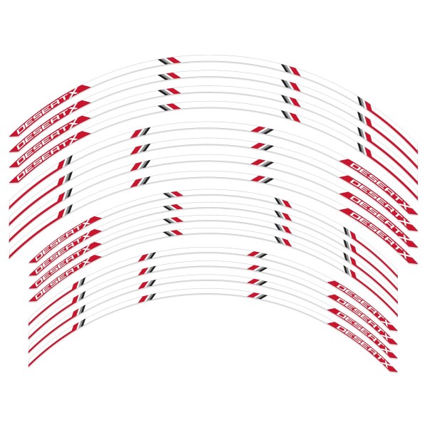 Kit bandes adhésives jantes 21-18 moto compatible avec Ducati Desertx