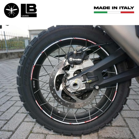 Kit bandes adhésives jantes 21-18 moto compatible avec Ducati Desertx