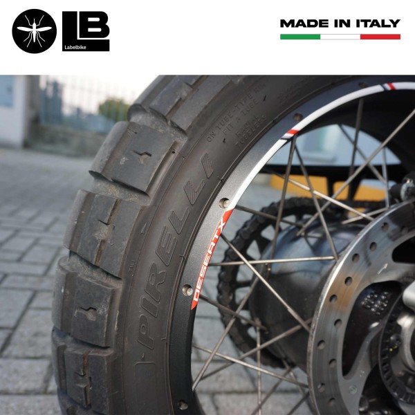 Kit rayas adhesivas llantas 21-18 moto compatible con Ducati Desertx