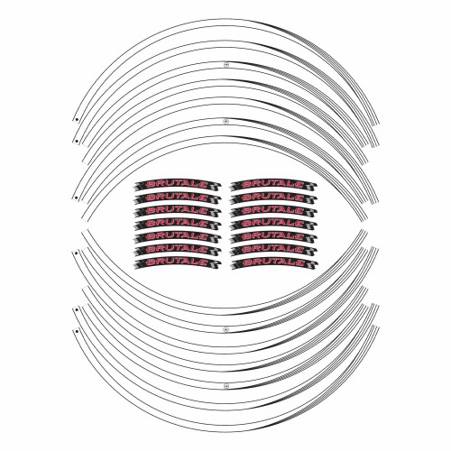 17" motorbike wheel rim adhesive strip kit compatible with MV Agusta Brutale 2