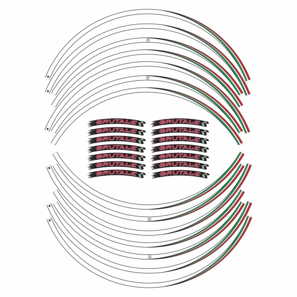 17" Motorradfelgen-Klebeband-Kit passend für MV Agusta Brutale