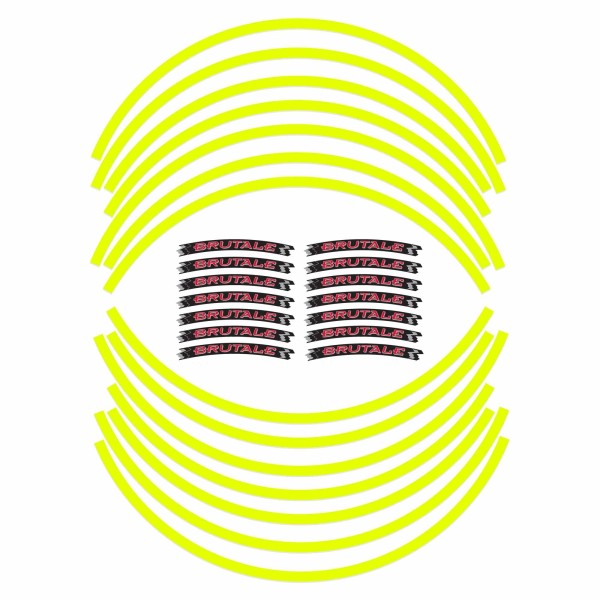 17" motorbike wheel rim adhesive strip kit compatible with MV Agusta Brutale